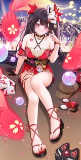yande.re 1158364 asian_clothes fukuro_ko_(greentea) garter honkai _star_rail no_bra sparkle_(honkai _star_rail) tattoo