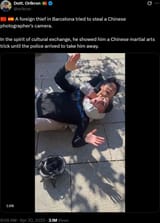 chinese man beats up spanish man