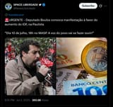 Boulos convoca manifestação à favor do aumento do IOF