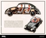 kdf-wagen-1930s-volkswagen-vw-werbung-kdf-wagen-illustration-aus-der-broschure-des-ersten-volkswagen-kafer-1939-design-ferdinand-porsche-nazi-adolf-hitlers-volker-auto-illustratinhg-ein-idealistischer-lebensstil-unter-