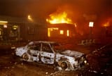 LA-92-The-intersection-of-Florence-and-Normandie-in-Los-Angeles-at-height-of-the-Uprising-Kirk-Mckoy-LA-Times