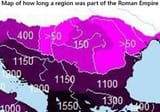 Map of how long a region was part of the Roman Empire