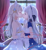 yande.re 890168 animal_ears maid rst_hoshinono tail yuri