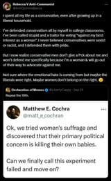 conservative women wakes up