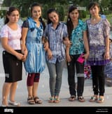 tajik-girls-posing-in-central-park-dushanbe-tajikistan-CTY464