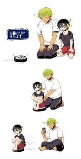 __quote_and_sakamoto_kazuma_doukutsu_monogatari_drawn_by_nabenko__sample-82bc3530f7cfa482916c8e3c2a6d60c4