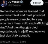 USA JD vance epstein
