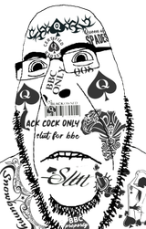 22973 - alternate bbc biting_lip blacked bnwo closed_mouth glasses queen_of_spades tattoo text variant_cobson