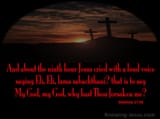 Matthew 27-46 My God Why Hast Thou Forsaken Me red