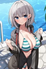yande.re 1154324 bikini open_shirt suiroh swimsuits undressing