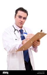 young-doctor-taking-notes-on-white-background-TRRTJP