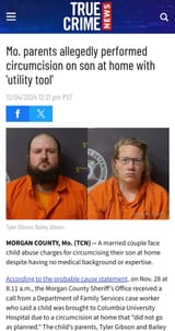 botched circumcision arrested parents