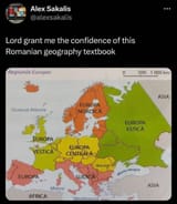 The confidence of a Romanian geography textbook