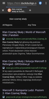 klan czarnej skały - duck duck go - screenshot