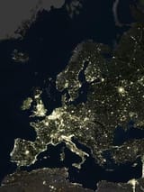 &#039;Europe At Night, Satellite Image&#039; Photographic Print - PLANETOBSERVER _ Art_com