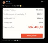 Trump taxou o Brasil em 50%😭
