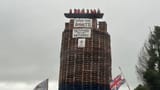 migrant bonfire effigy