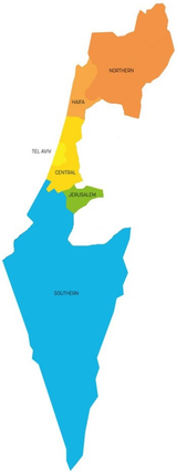 The-map-of-Israel-by-districts-Israel-is-divided-into-six-districts-according-to