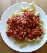 rigatoni with turkey and onions