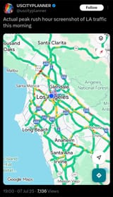 la traffic rush hour