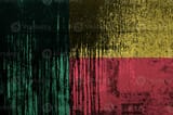 benin-flag-depicted-in-paint-colors-on-old-and-dirty-oil-barrel-wall-closeup-textured-banner-on-rough-background-photo