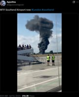 UK london boeing crash shaped like africa