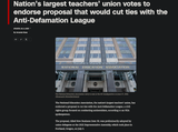 Largest teachers’ union cut ties with the ADL