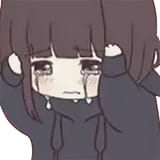 crying anime girl