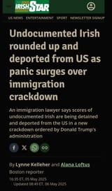 undocumented irish deported
