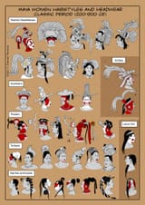 Mayan women classical period hairstyles