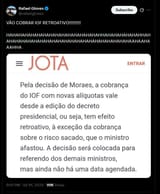 VÃO COBRAR IOF RETROATIVO