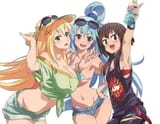 _swimsuit_megumin_and_aqua_darkness__by_azmezilla_dfpk48i-fullview