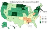 US HDI by state 2019