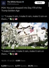 white house make it rain X