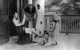 indian slave cleaning white master feet