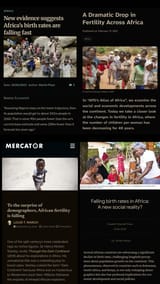 african birthrates are plummeting