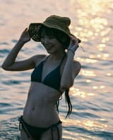 夏の曖昧なところ。それ即ち、ただの夕暮れ！__#仲村まひろ #グラビアアイドル #グラドル #グラビア #ポートレート #撮影 #撮影会 #撮影会モデル #フィルムカメラ #海 #エモい 