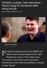 fascist begs for money