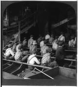 Boys picking slate in a great coal breaker, anthracite mines, Pennsylvania, 1913
