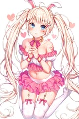 yande.re 498417 animal_ears breast_hold bunny_ears r_o_ha stockings tattoo thighhighs