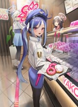 lolibooru 496334 fubuki_(blue_archive) izuna_(blue_archive) kirino_(blue_archive) looking_at_viewer multicoloured_hair sensei_(blue_archive) shizuko_(blue_archive)