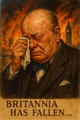 Churchill Amidst London&#039;s Flames 