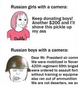 russian with a camera
