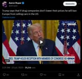 trump if drug prices arent lowered europeans banned from selling cars in the US