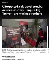 tourists avoiding america
