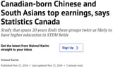 Income by Ethnicity Canada