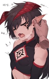 boy ear rub