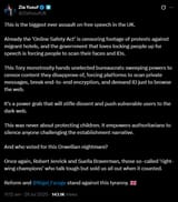 Reform oppose the Online Safety Act