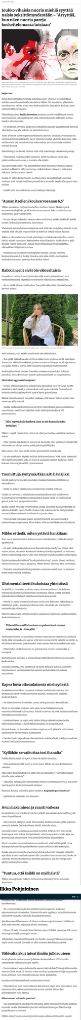 Screenshot 2025-08-03 at 11-06-38 Joukko vihaisia nuoria miehiä syyttää naisia seksittömyydestään – Ärsyttää kun näen nuoria pareja koskettelemassa toisiaan Ilkka-Pohjalainen