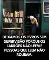 Deixamos os livros sem supervisão